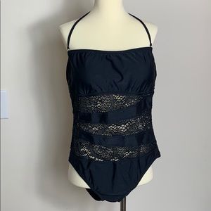 Mossimo Supply Co. Black Lace One Piece Swimsuit